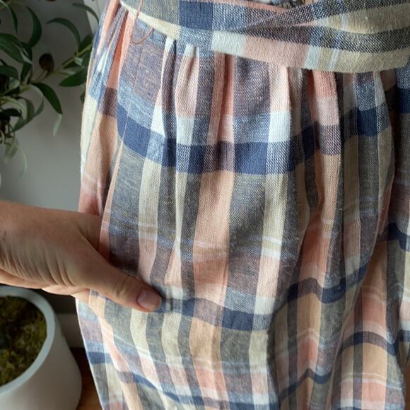 GAL MEETS GLAM COLLECTION Peyton Belted Button Up Plaid Sundress Size 2 NWT - Picture 10 of 15